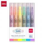 得力 6色荧光笔套装 彩色 手帐可用水性记号笔 6支/盒 DL-S624