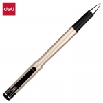 得力 中性笔商务金属签字笔中性笔水笔子弹头 0.7mm s96 黑色 单只