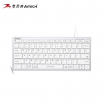 双飞燕（A4TECH） FX51 有线小键盘轻音笔记本电脑办公打字专用便携短款78键飞时代剪刀脚键盘 白色
